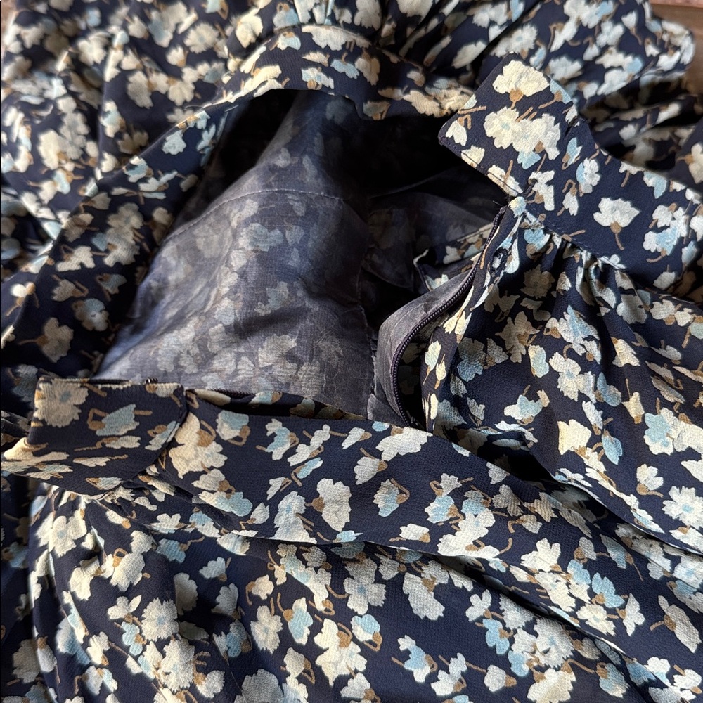 Valentino Boutique vintage 90’s floral silk tiered ruffled mini skirt EVC size 4 - Picture 7 of 7